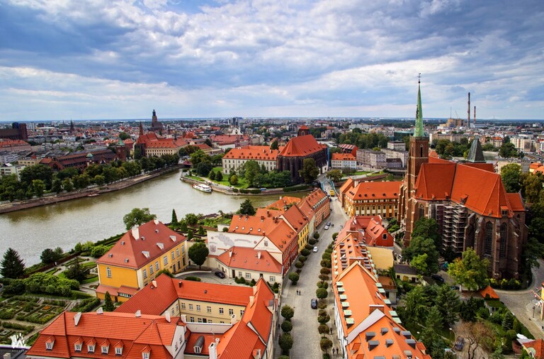 Wroclaw Pologne vu d'en haut Wroclaw Pologne vu d'en haut